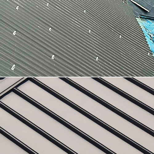カバー工法　ガルバリム波板屋根、金属屋根