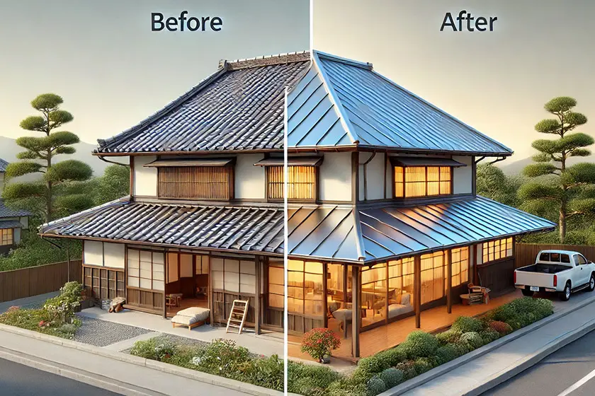 瓦屋根から金属屋根へ葺き替えるメリット