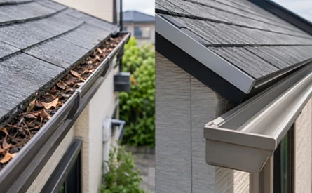 雨どいの詰まりは要注意ポイントです