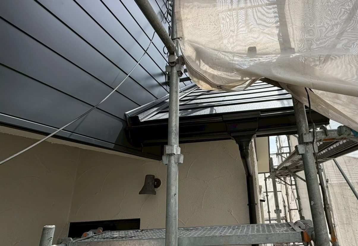 【施工後】新設した雨どいと軒天まわり